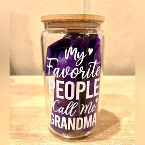 Glass cup- Grandma Life NIB